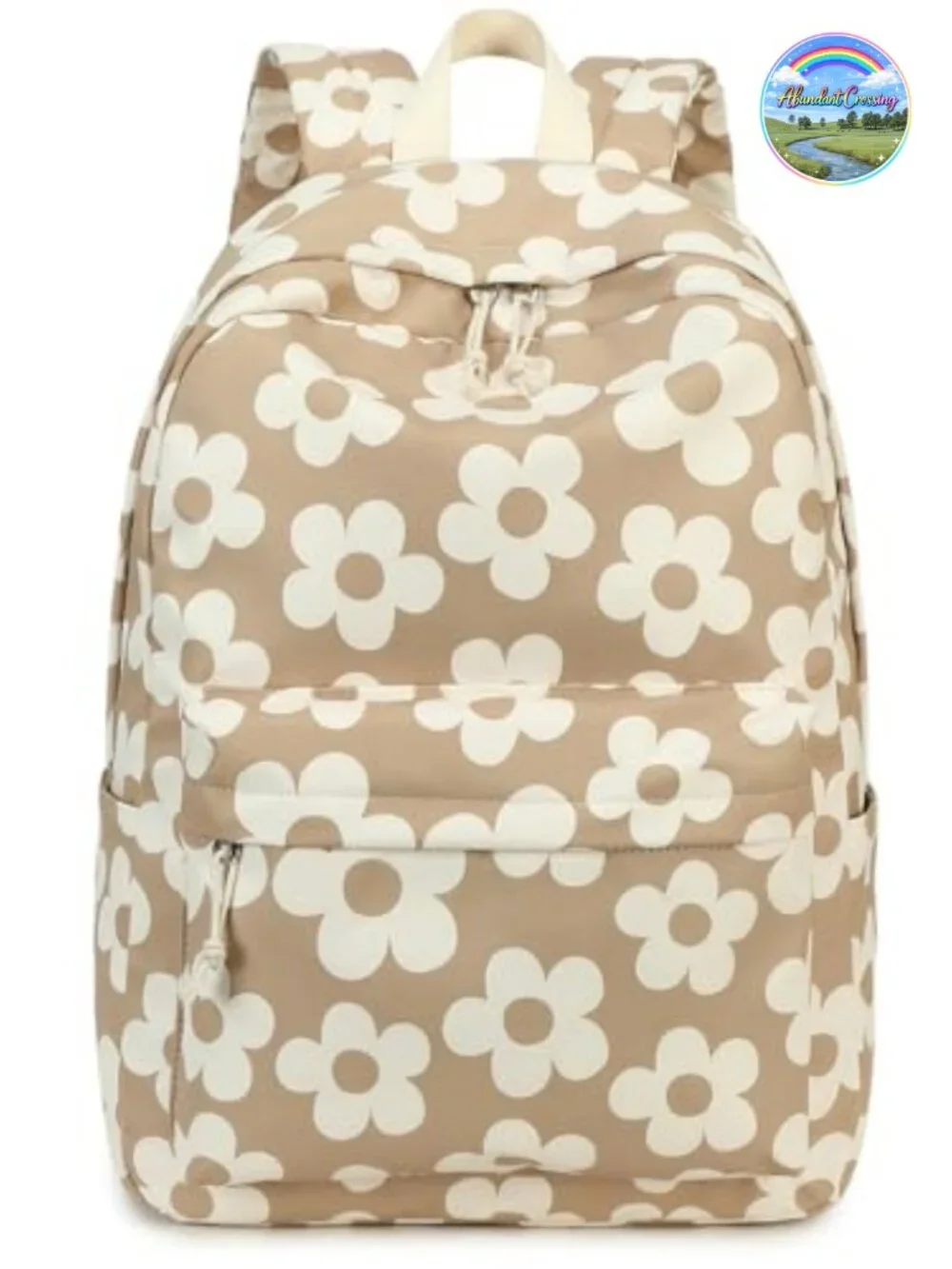 Floral Laptop Backpack for School Travel Work Commuter Bag